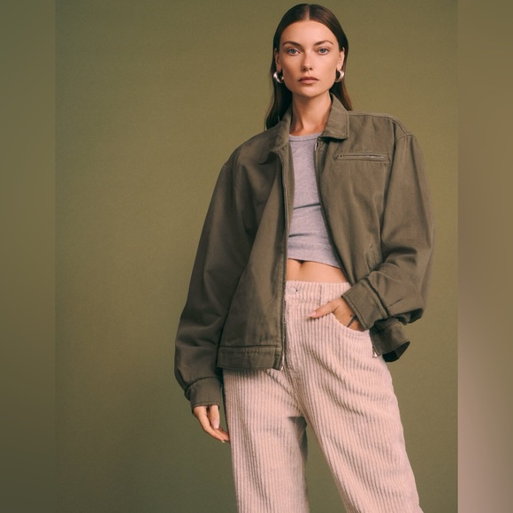 Reformation Jackets & Blazers - Reformation Marco Bomber Jacket in Dark Olive